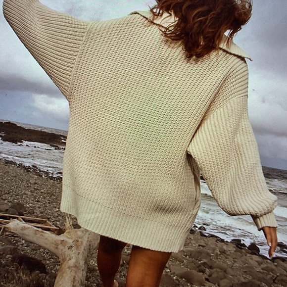 Free People Tan Knit Cardigan - Picture 6 of 9